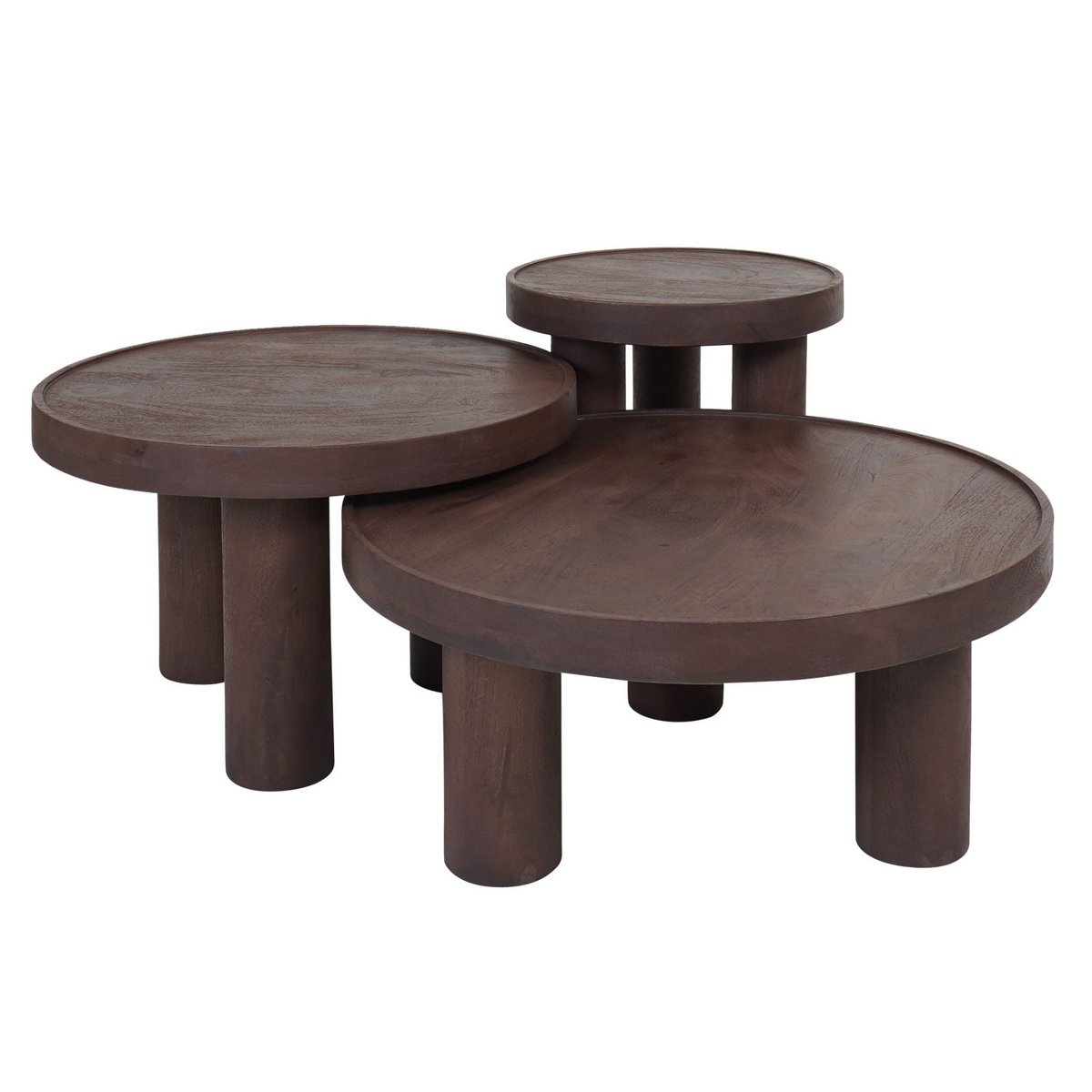 Salontafel Tias ø60 cm – Espresso Mangohout