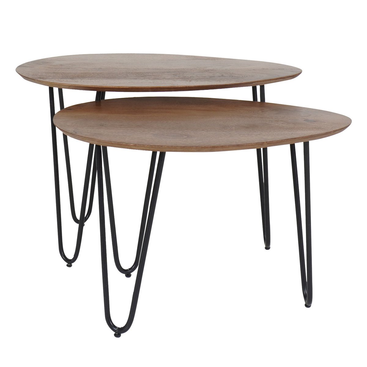 Salontafel Fabio – Mangohout – Set van 2