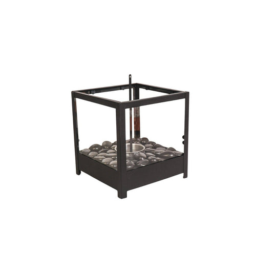Tabelbrander - vierkant - zwart - 20x20x20,5 cm