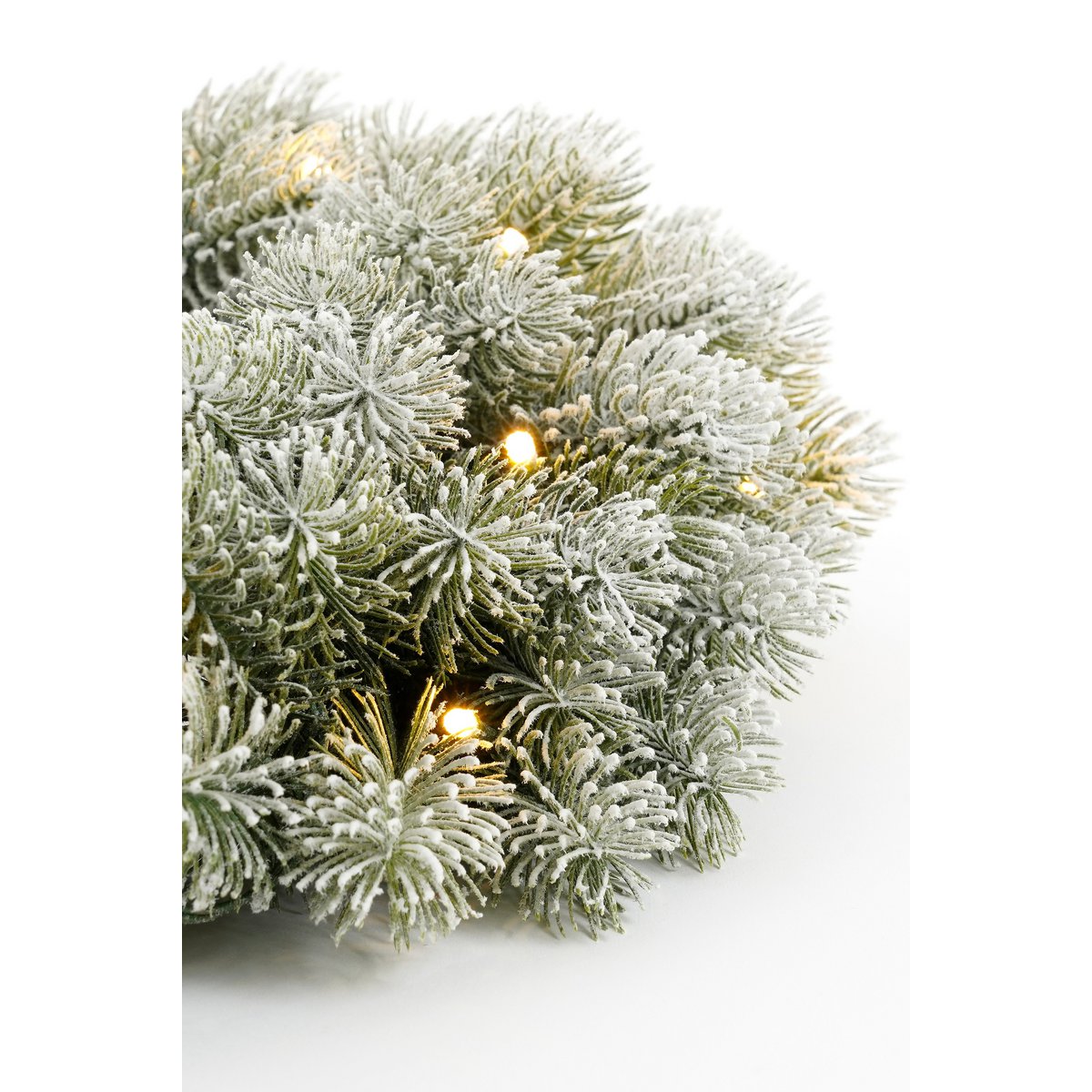 Nagoya Kerstkrans met LED Verlichting en Timerfunctie - H12 x Ø60 cm - Groen