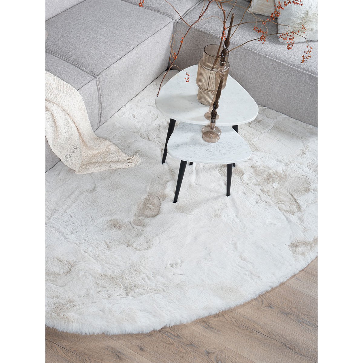Vloerkleed Morbido Ivory 2810 - Kiezelvormig 200 x 280 cm