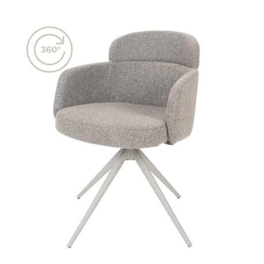 Eetkamerstoel Chase – Bouclé – Brown