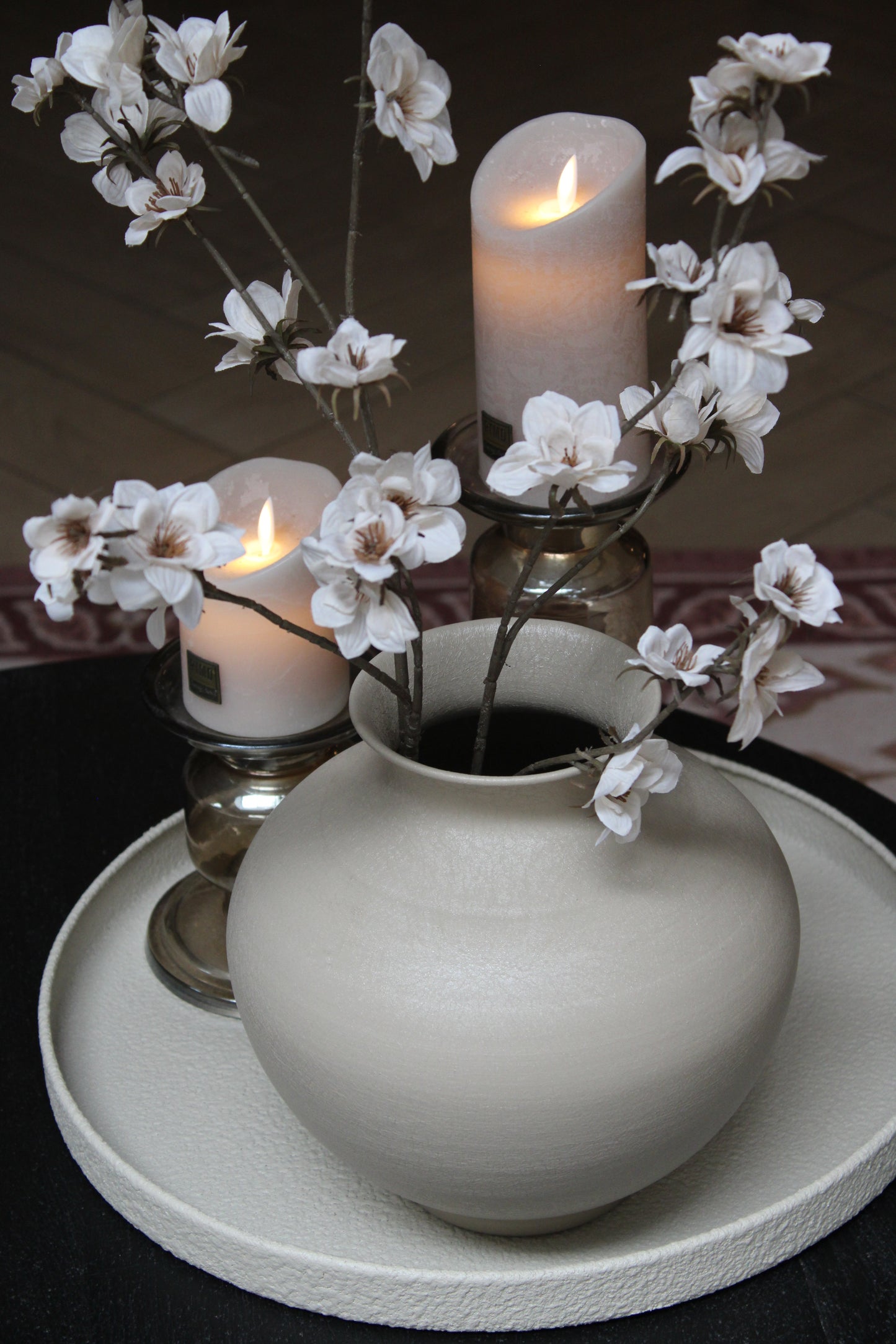 KUNSTTAK BLOEMETJES | BEIGE