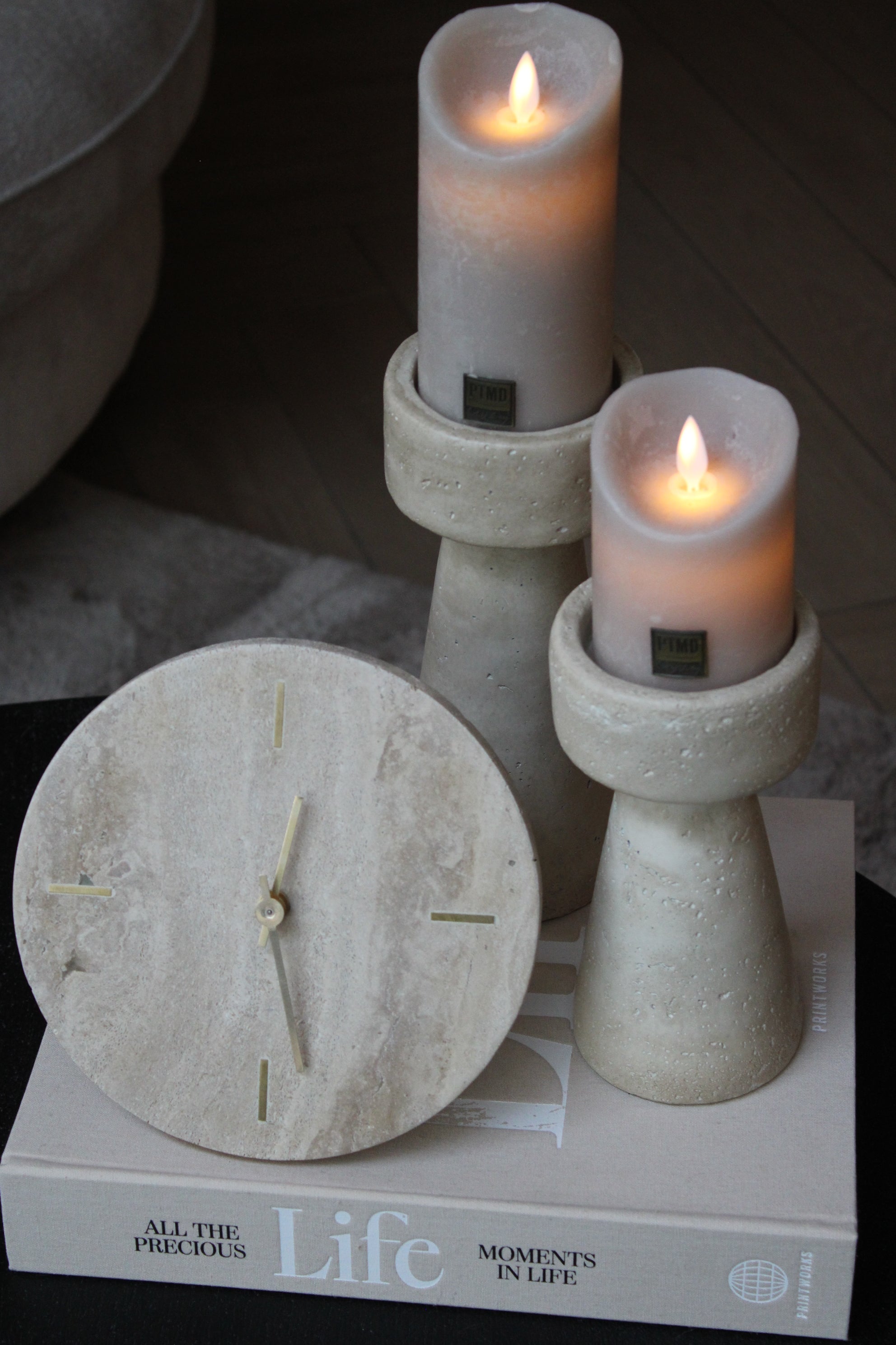 AARDEWERK KANDELAAR | SAND | 2 FORMATEN