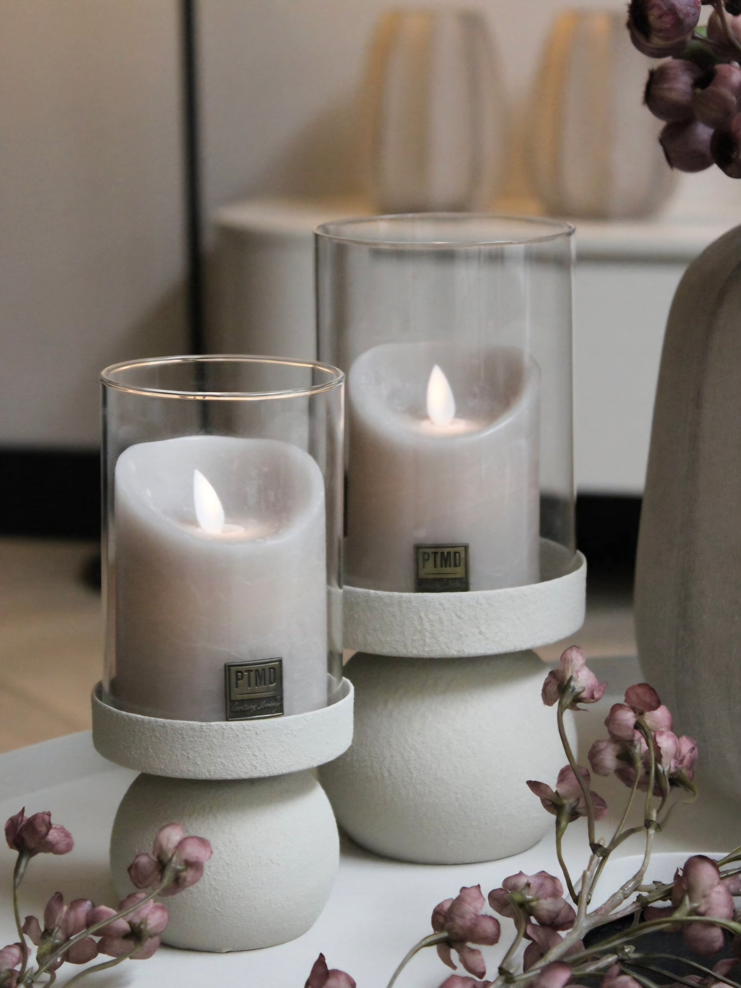 WINDLICHT BEIGE | SET VAN 2