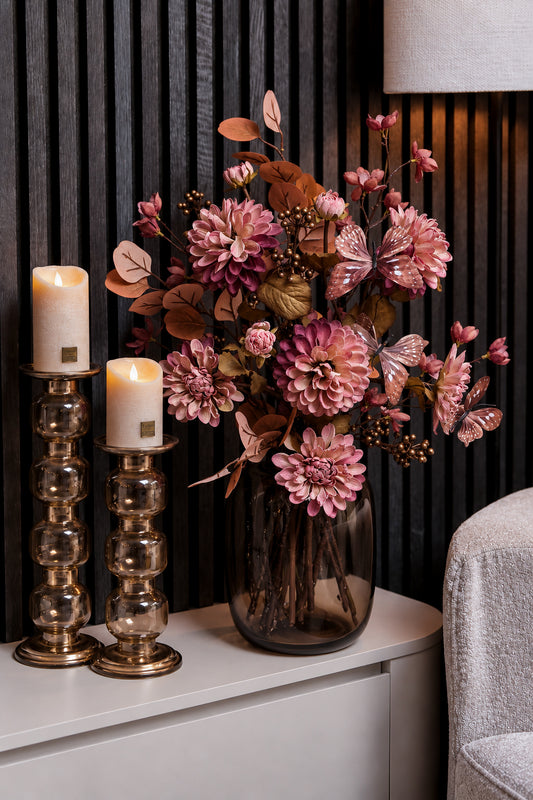 ZIJDE BOEKET | MAUVE/BRONZE | HERFST SPECIAL