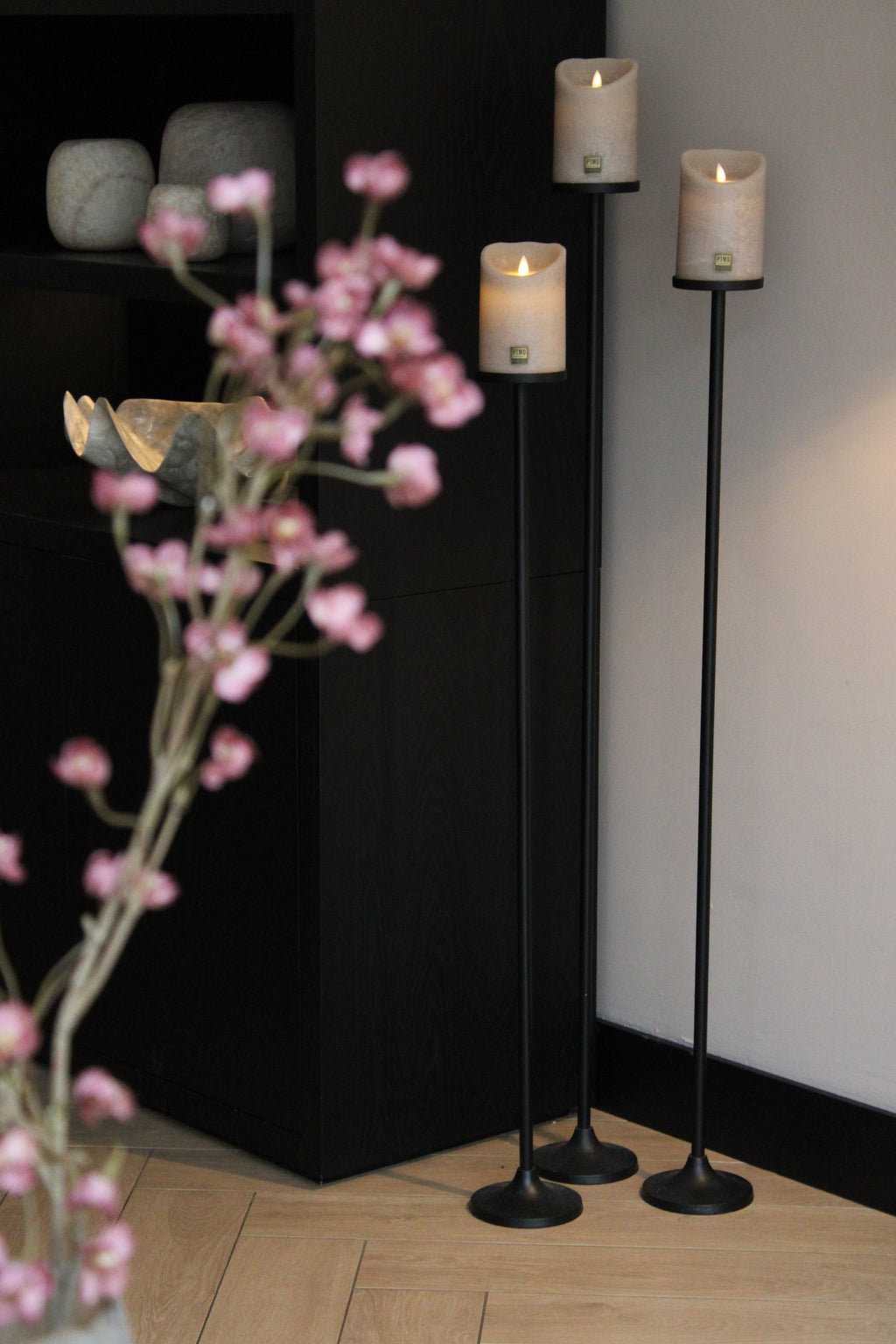 VLOERKANDELAREN | ZWART | SET VAN 3 | PRE ORDER
