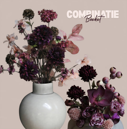 COMBINATIE BOEKET | AUBERGINE/BURGUNDY