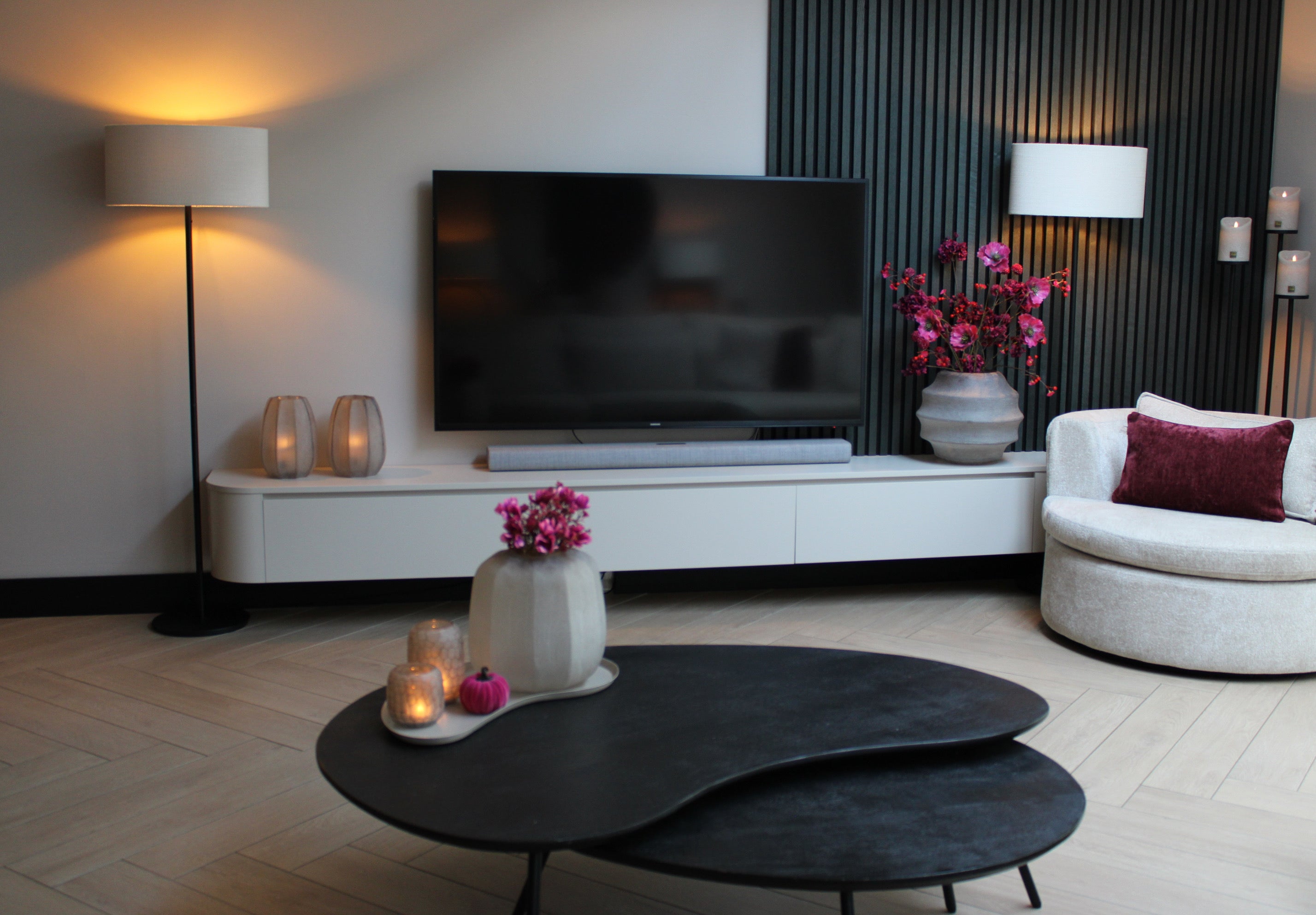 SALONTAFEL ORGANISCHE VORM | ZWART | SET VAN 2