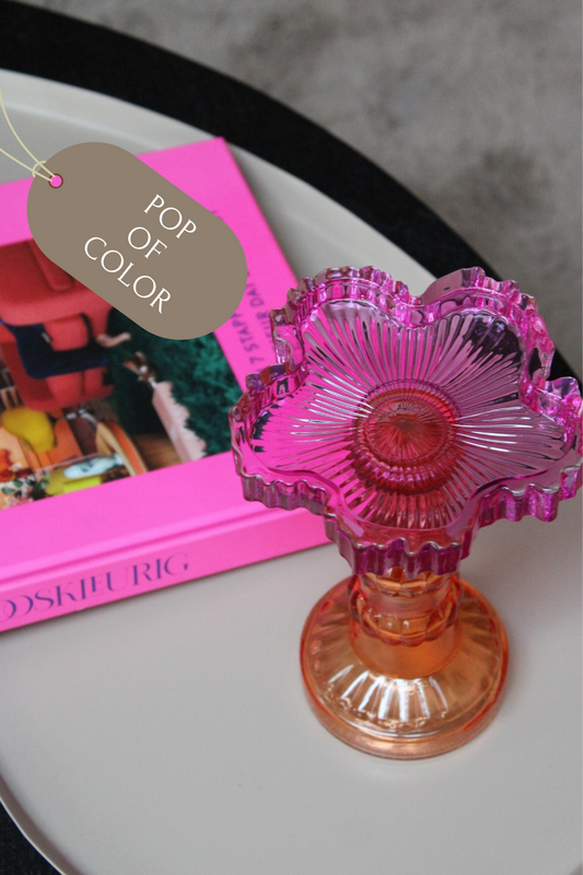 KANDELAAR BLOEM | FUCHSIA / ORANJE