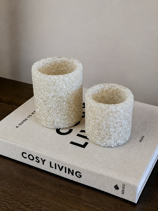 THEELICHT BEIGE | SET VAN 2 | SPARKLY