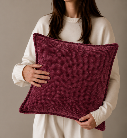 SIERKUSSEN LIA | BURGUNDY | 45X45CM