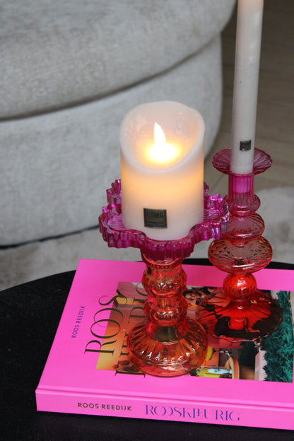KANDELAAR BLOEM | FUCHSIA / ORANJE