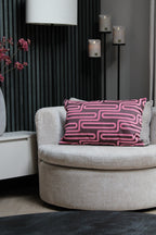 SIERKUSSEN ELRA | BURGUNDY/PINK | 40X60CM