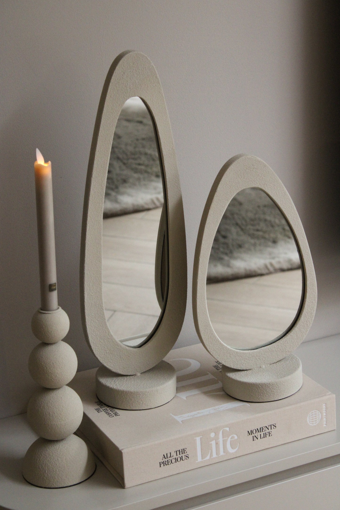 ORGANISCHE SPIEGEL | BEIGE | 2 FORMATEN