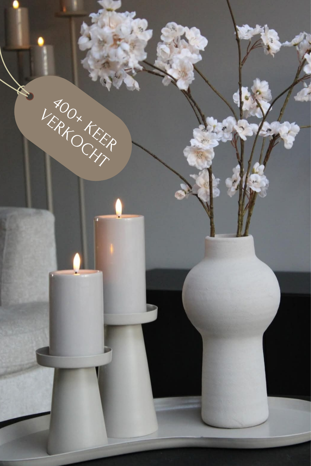 KANDELAAR | SAND | SET VAN 2