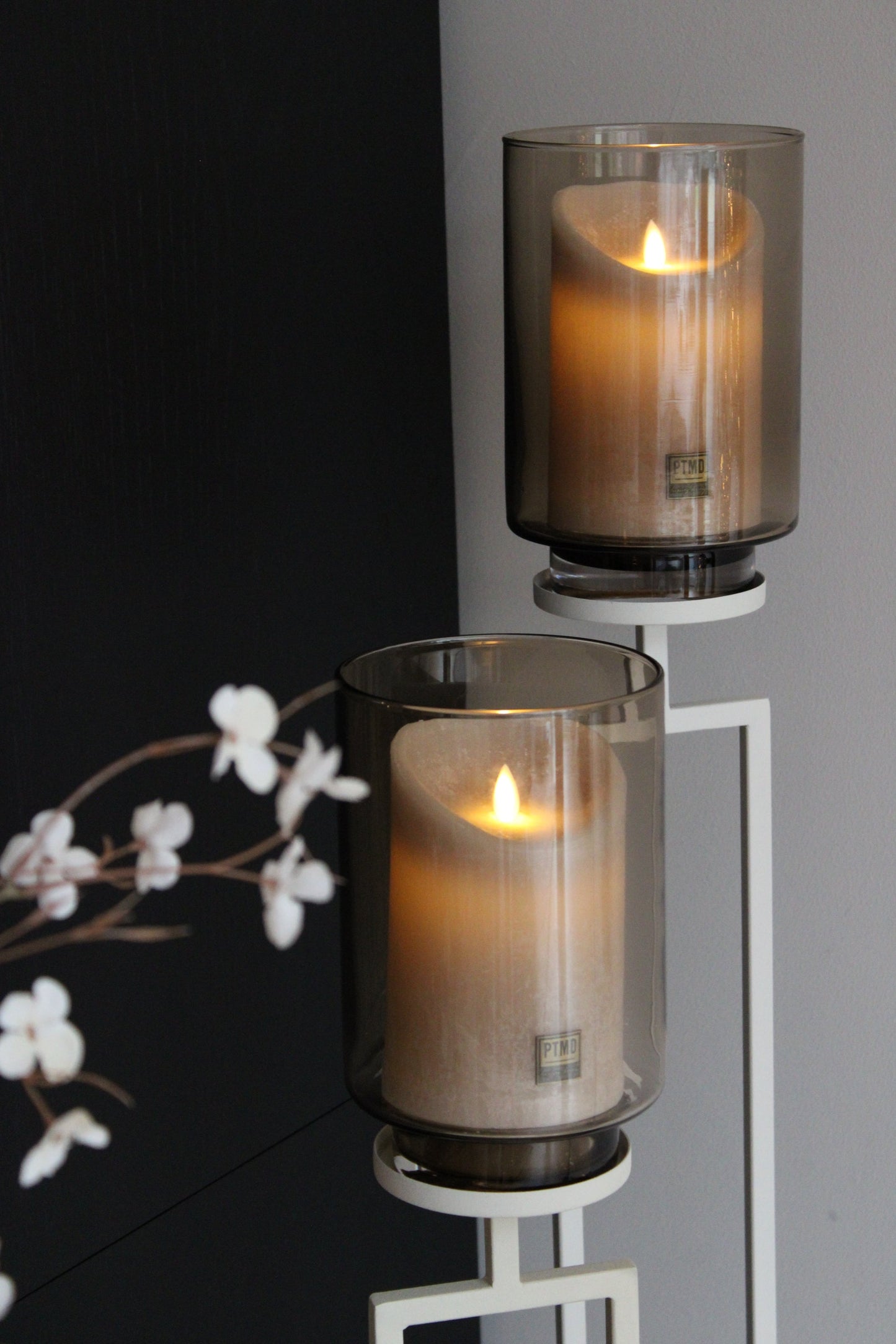 VLOERKANDELAREN IVORY | BEIGE |  SET VAN 2