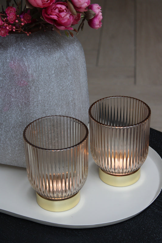 WAXINELICHTHOUDER | TAUPE | PTMD