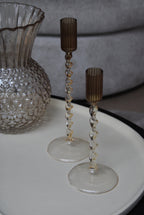 LUSTER KANDELAAR | GLAS | SET VAN 2