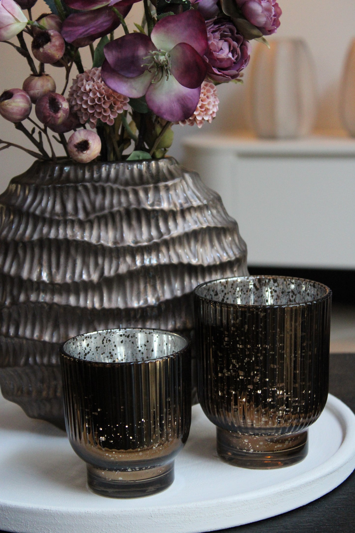 WAXINELICHTHOUDER | BRONS | 2 FORMATEN