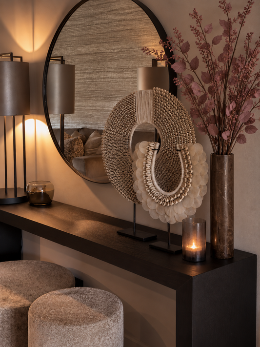 SCHELPEN ORNAMENTEN | SET VAN 2 | BEIGE