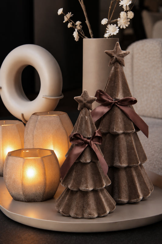 VELVET KERSTBOOM | BRUIN | 2 FORMATEN