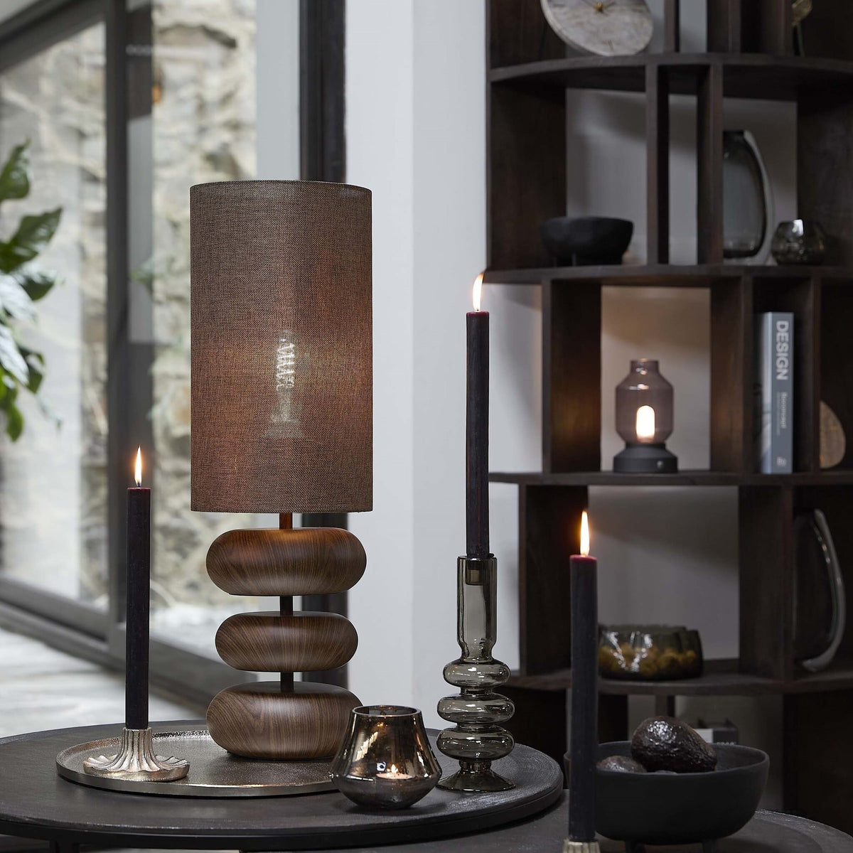 TAFELLAMP | DANIALO | WALNOOT | LIGHT & LIVING