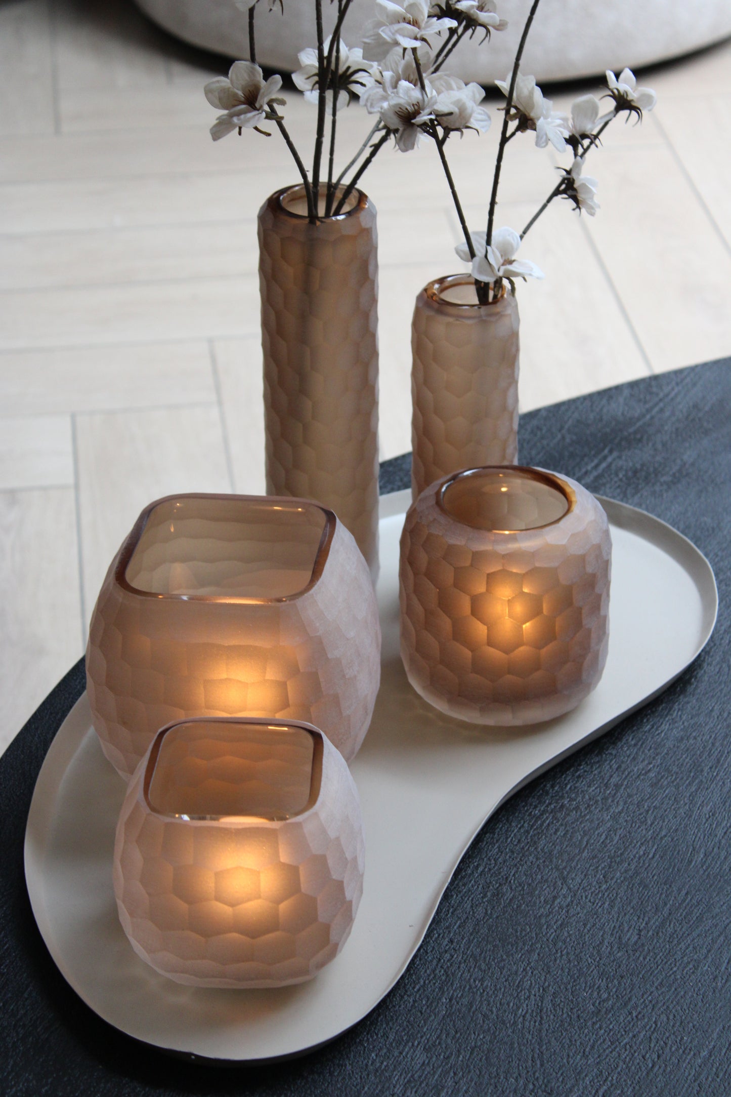 TEALIGHT BEIGE | HONEYCOMB | PTMD