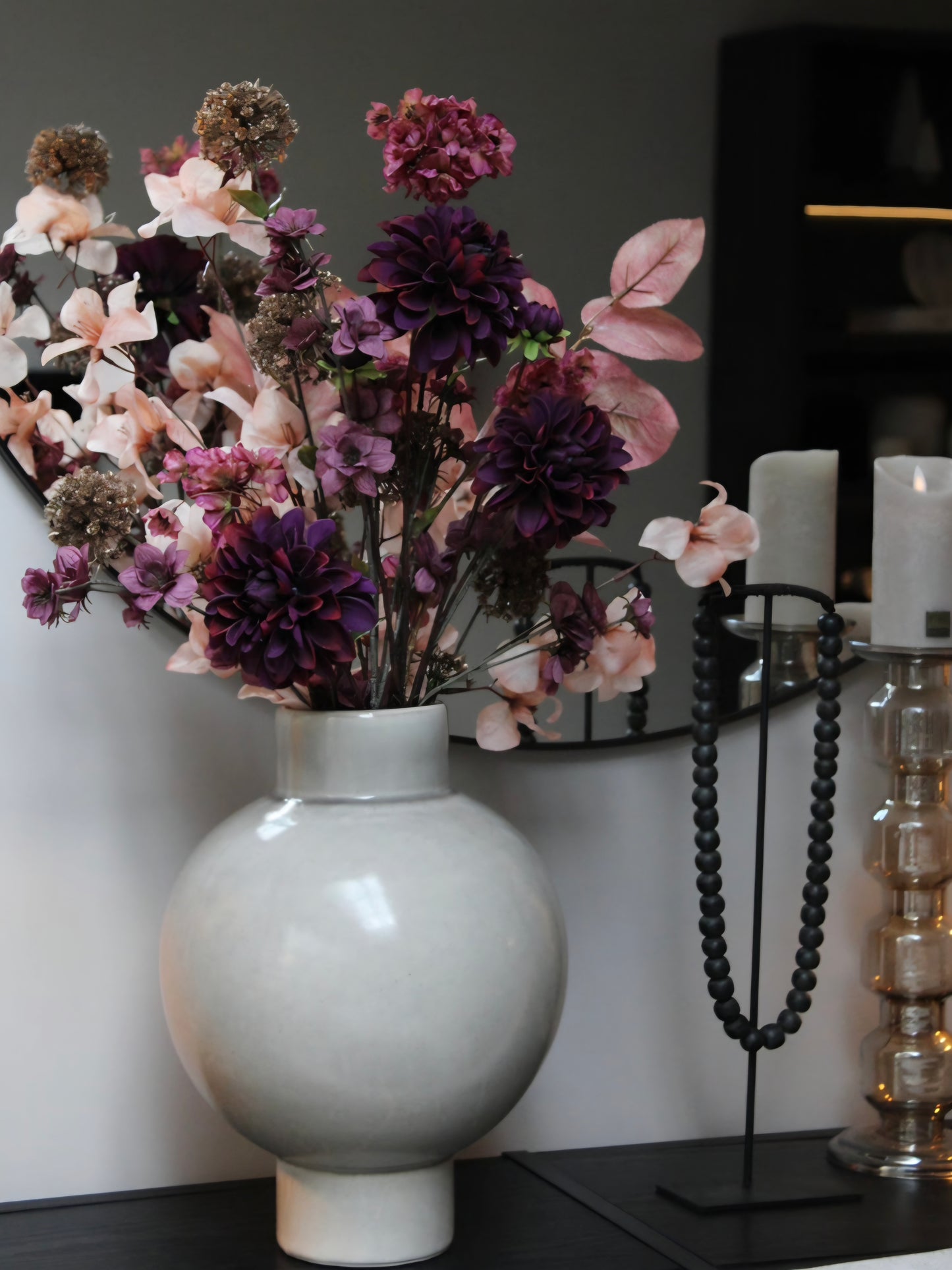 ZIJDEBOEKET FENNA | AUBERGINE/BURGUNDY