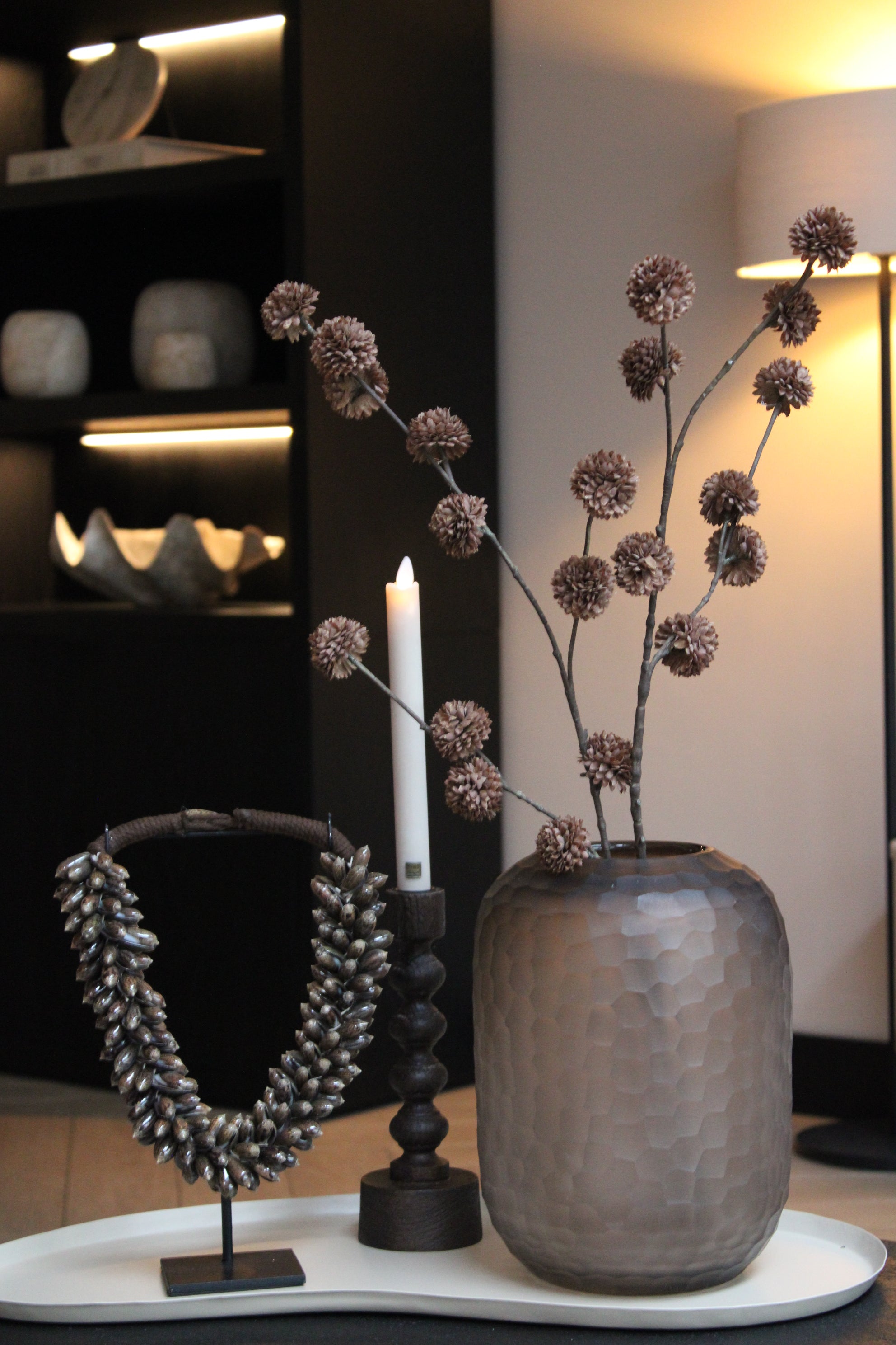 LUXE VAAS | LIGHT BROWN | 27CM