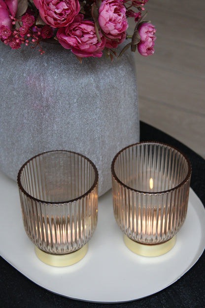 WAXINELICHTHOUDER | TAUPE | PTMD