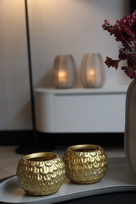 WAXINELICHTHOUDER | FIONA | GOUD