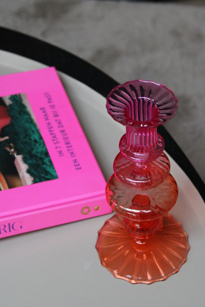 KANDELAAR AVIANCE |  FUCHSIA \ORANJE