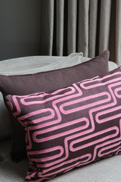 SIERKUSSEN ELRA | BURGUNDY/PINK | 40X60CM