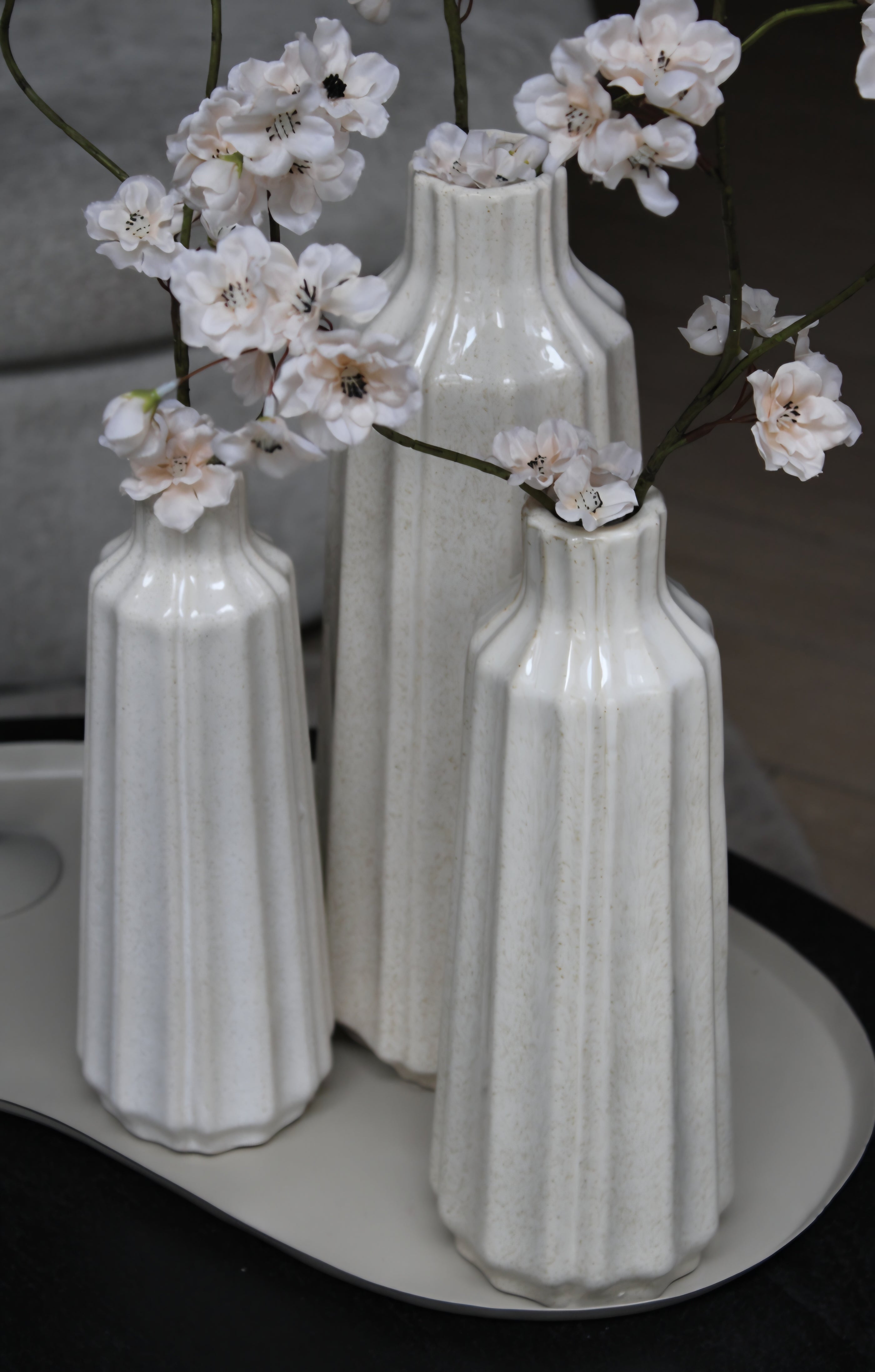 STRIPE VAAS | AARDEWERK | BEIGE