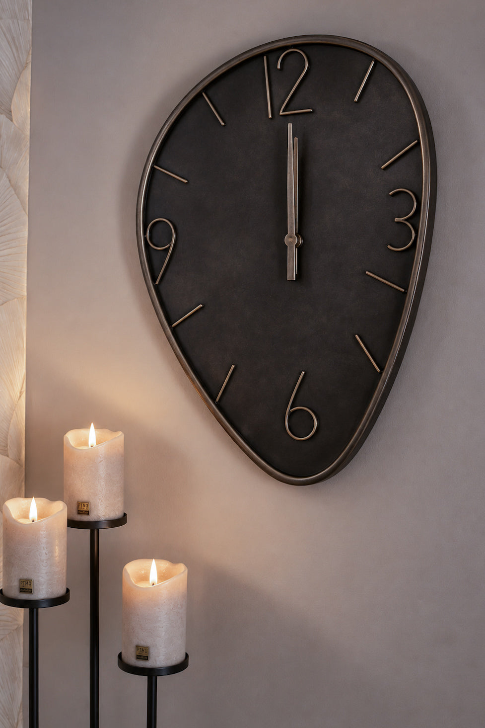 ORGANISCHE KLOK | BRUSHED METAL | GROOT