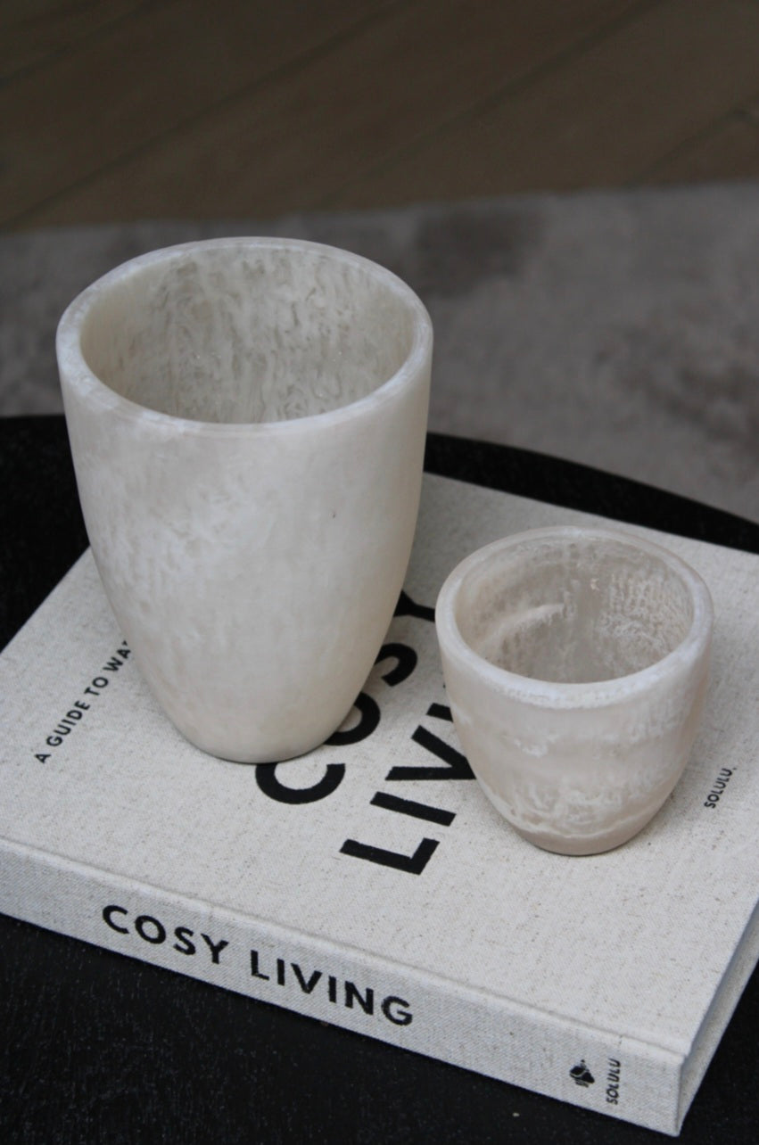 WAXINEHOUDER | MARBLE BEIGE | 2 FORMATEN