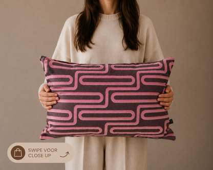 SIERKUSSEN ELRA | BURGUNDY/PINK | 40X60CM