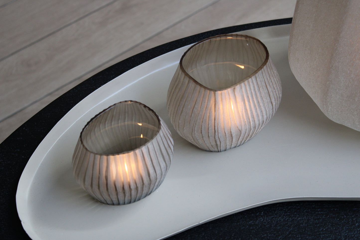 WAXINELICHTHOUDER | LUXE | LIGHT SMOKE