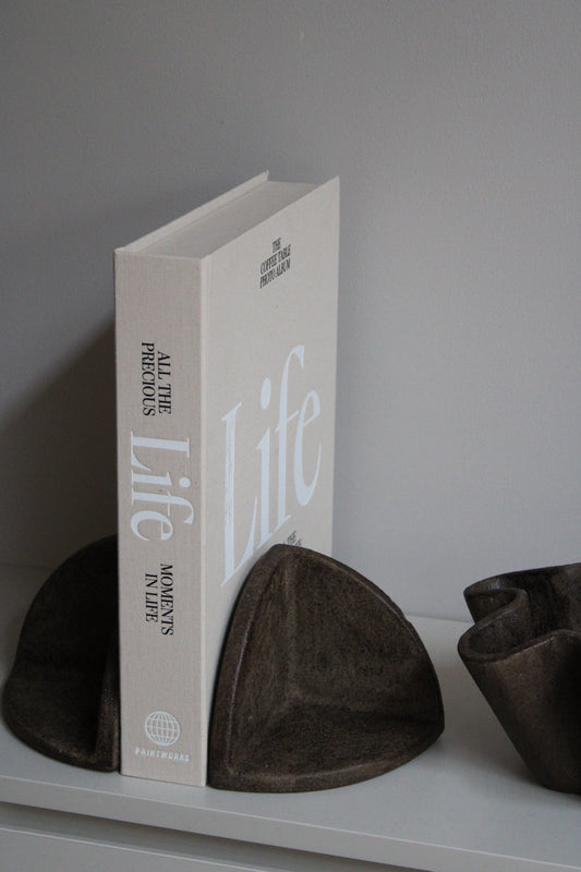 BOEKENSTANDAARD | SET VAN 2 | WALNUT