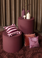 SIERKUSSEN STRIPE | BURGUNDY | 43X43CM