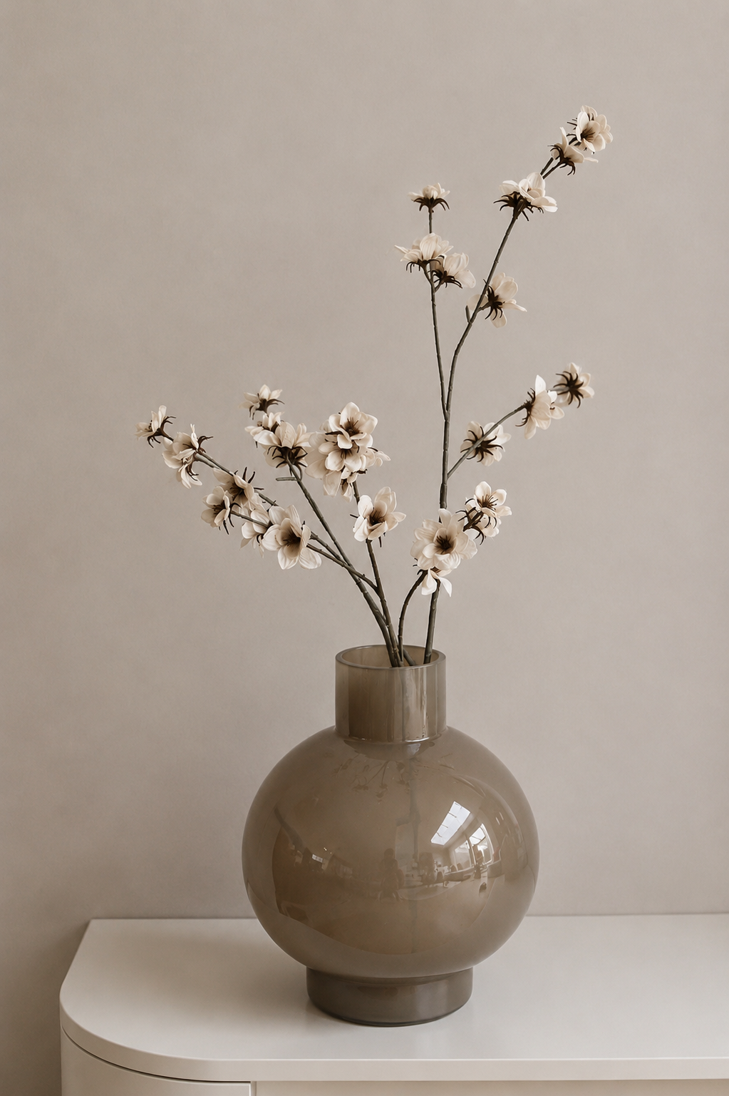 KUNSTTAK BLOEMETJES | BEIGE