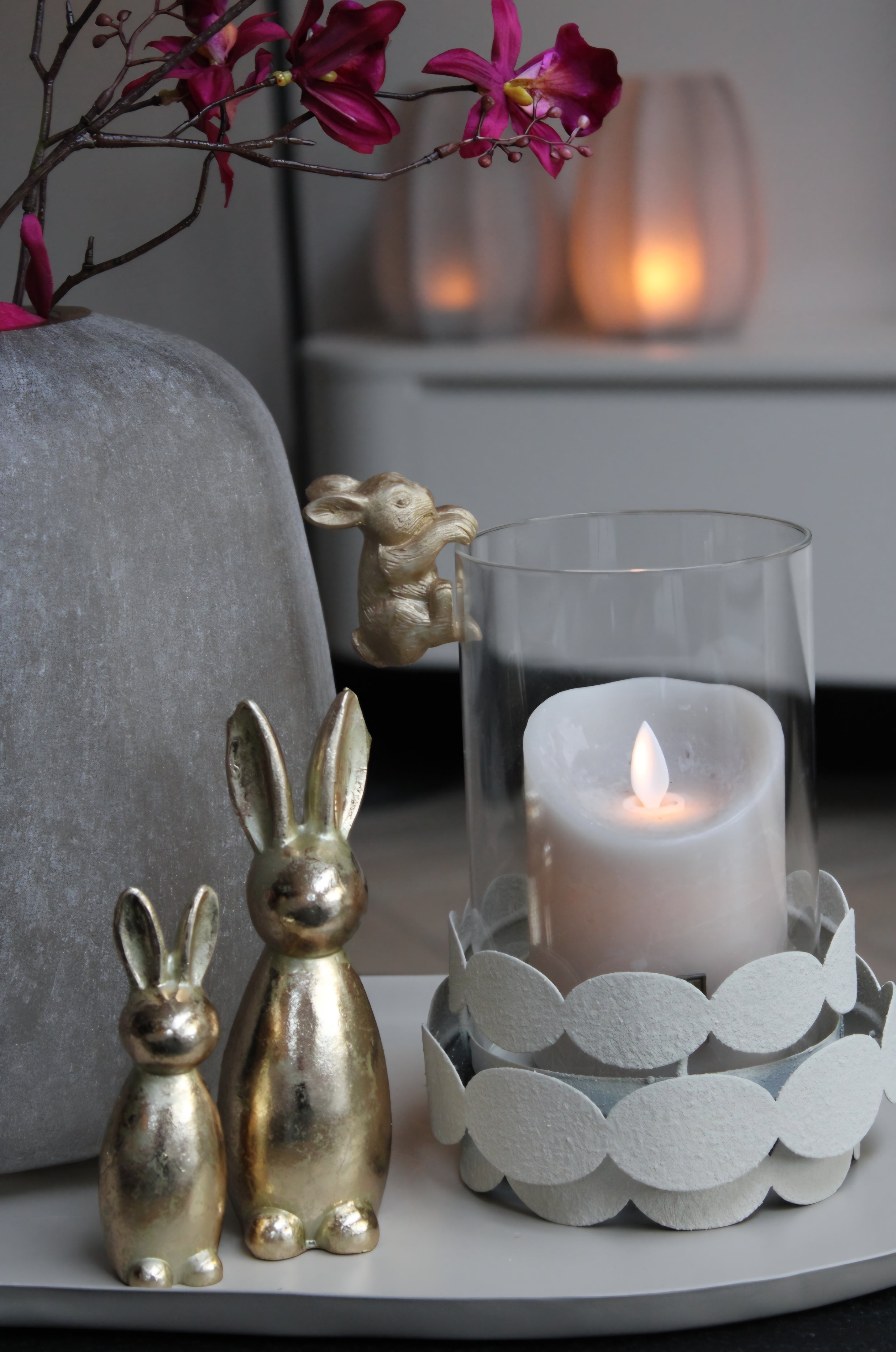 DECORATIE HAASJES | GOUD | SET VAN 2