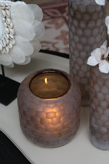 TEALIGHT BEIGE | HONEYCOMB | PTMD