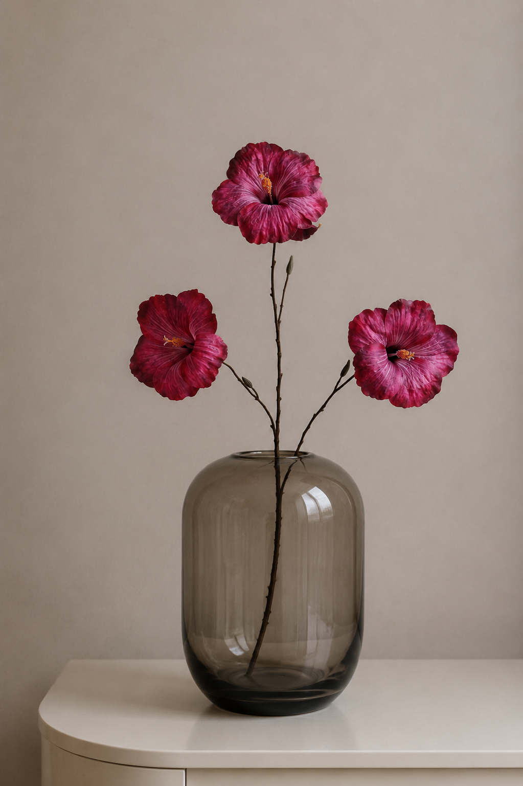 ZIJDEBLOEM | FUCHSIA | XL HIBISCUS