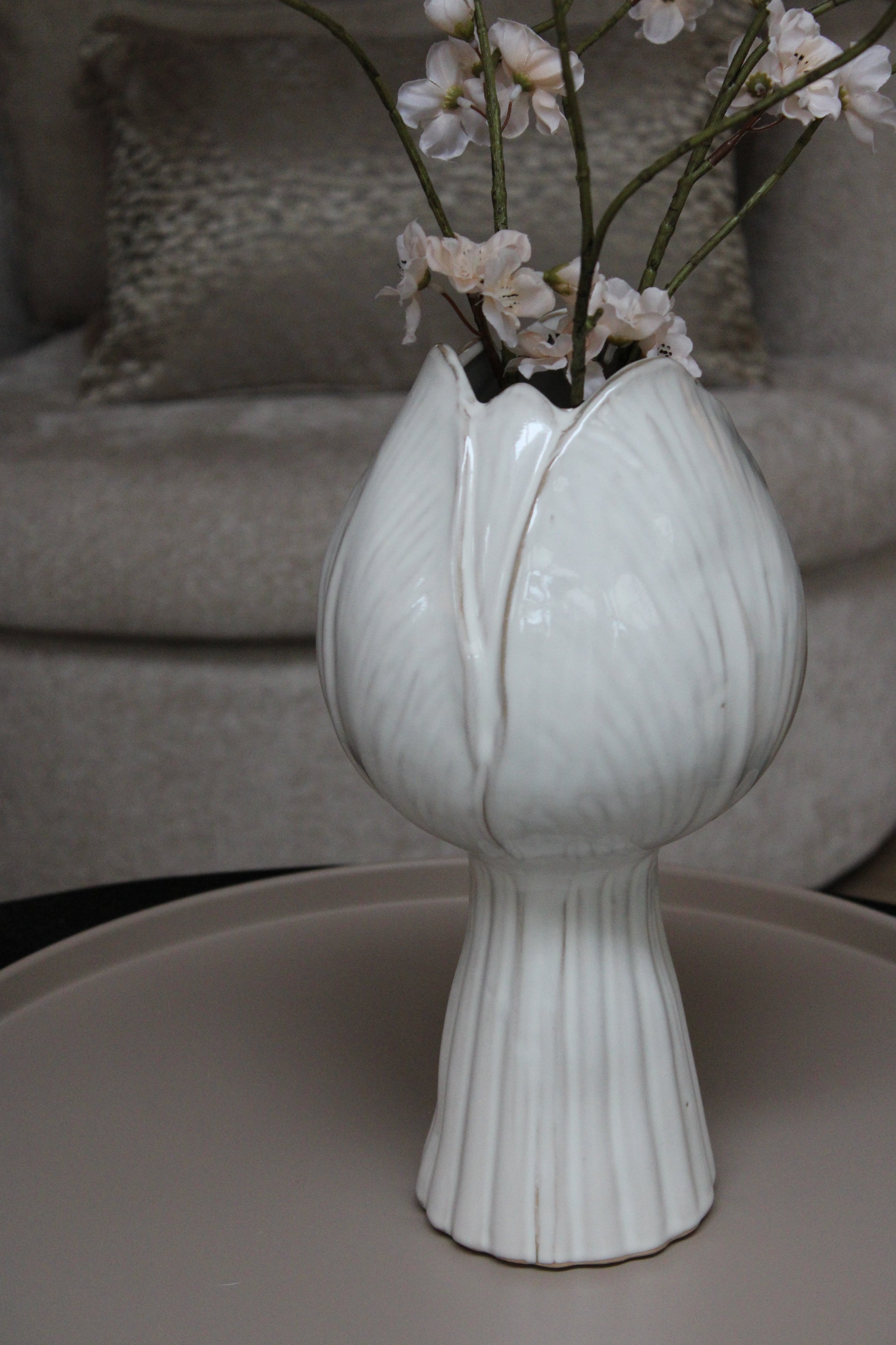 TULP VAAS | BEIGE | 32CM