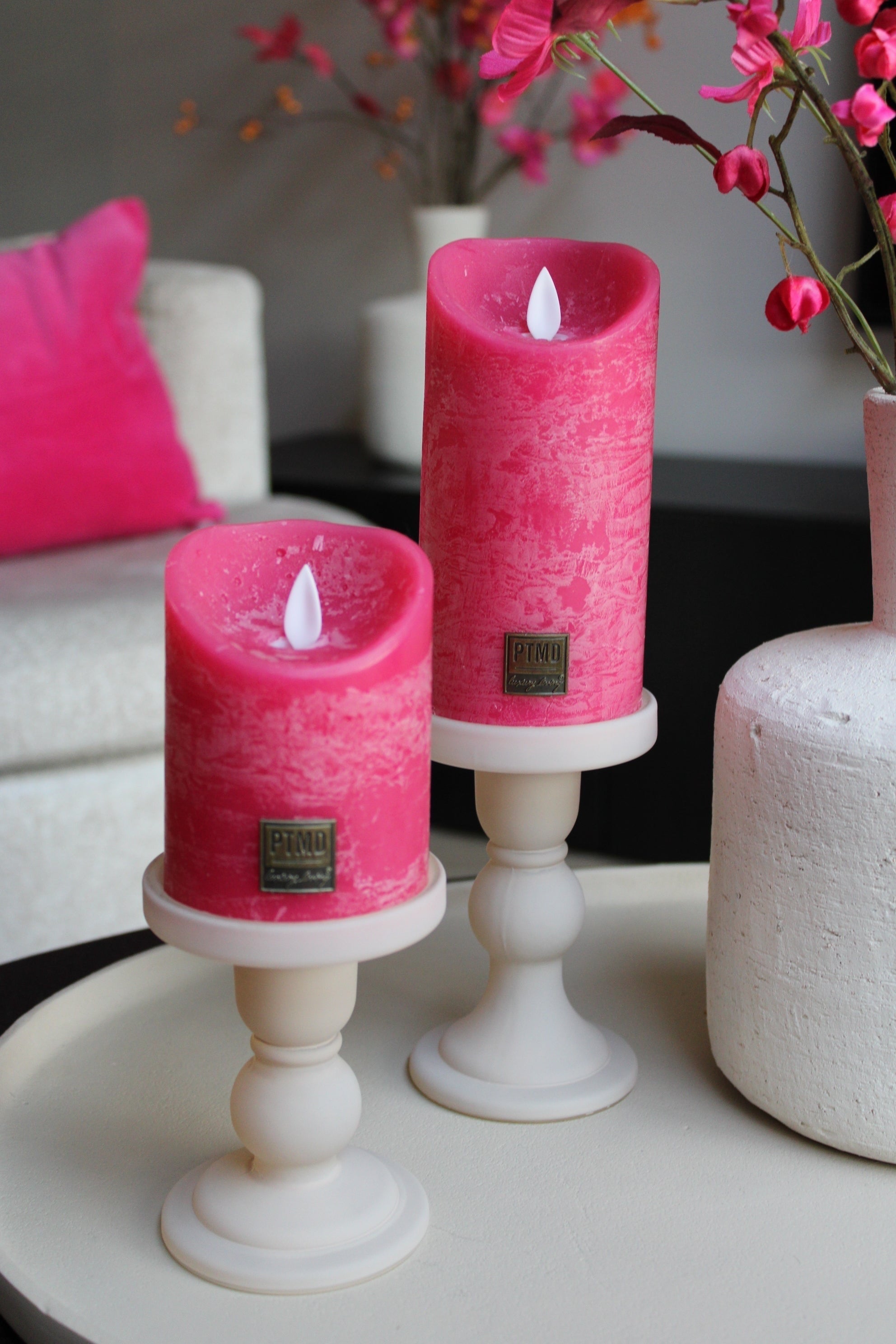 KANDELAAR LIORA | MATT SAND | SET VAN 2