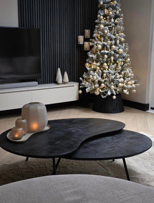 SALONTAFEL ORGANISCHE VORM | ZWART | SET VAN 2