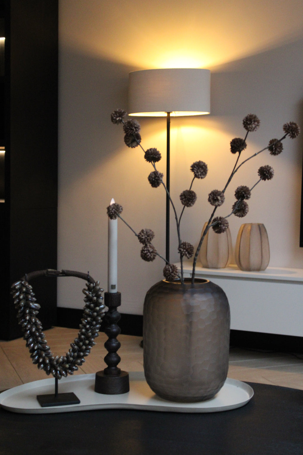 LUXE VAAS | LIGHT BROWN | 27CM