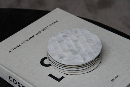 ONDERZETTERS | CAPIZ SCHELP | SET VAN 6